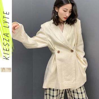 Linen suit jacket female 2020 spring summer fashion women light yellow casual loose cotton and linen long sleeve blazer jackets
Linen suit jacket female 2020 spring summer fashion women light yellow casual loose cotton and linen long sleeve blazer jackets