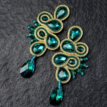 KPacTa 2020 trend luxury Handmade Weaving Soutache Vintage Crystal Pendant Earring For Women Gifts for the new year schristmas
KPacTa 2020 trend luxury Handmade Weaving Soutache Vintage Crystal Pendant Earring For Women Gifts for the new year schristmas