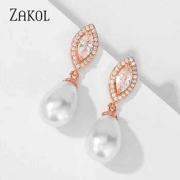 ZAKOL Fashion Design Elegant White CZ Zircin Drop Earings With Imitation Pearls For Women Female Jewelry FSEP2549
ZAKOL Fashion Design Elegant White CZ Zircin Drop Earings With Imitation Pearls For Women Female Jewelry FSEP2549
