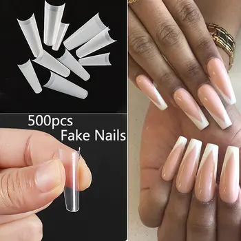 500Pcs Transparent French Coffin False Nails ABS Long Ballerina Nail Tips Half Cover Fake Nails For Extension Manicure Tools
500Pcs Transparent French Coffin False Nails ABS Long Ballerina Nail Tips Half Cover Fake Nails For Extension Manicure Tools