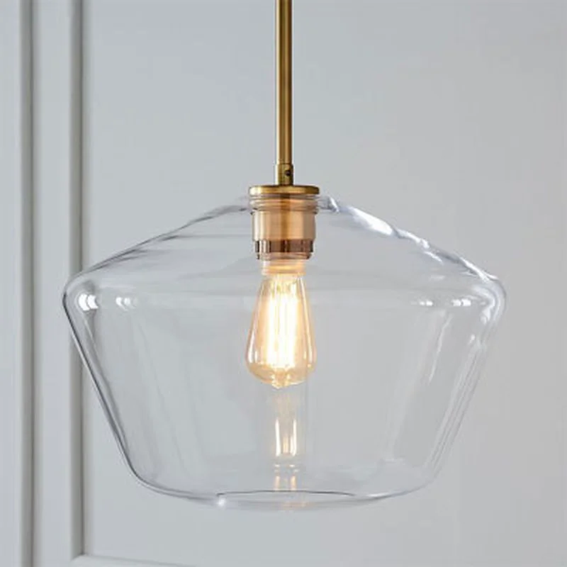 Nordic post modern LED glass pendant lights full copper foyer dining room study bedroom droplight clear and champagne glass
Nordic post modern LED glass pendant lights full copper foyer dining room study bedroom droplight clear and champagne glass