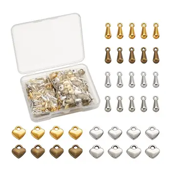 240pcs/box Mixed Color Alloy Heart Charms Pendants for necklace jewelry DIY making With Teardrop Chain Extender Drop
240pcs/box Mixed Color Alloy Heart Charms Pendants for necklace jewelry DIY making With Teardrop Chain Extender Drop