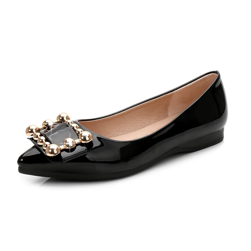 Korean-style 2017 Spring And Summer Square Head Metal Buckle Patent Leather Bow Low-Cut Pregnant Women Fashion Flat Heel Flat To
Korean-style 2017 Spring And Summer Square Head Metal Buckle Patent Leather Bow Low-Cut Pregnant Women Fashion Flat Heel Flat To