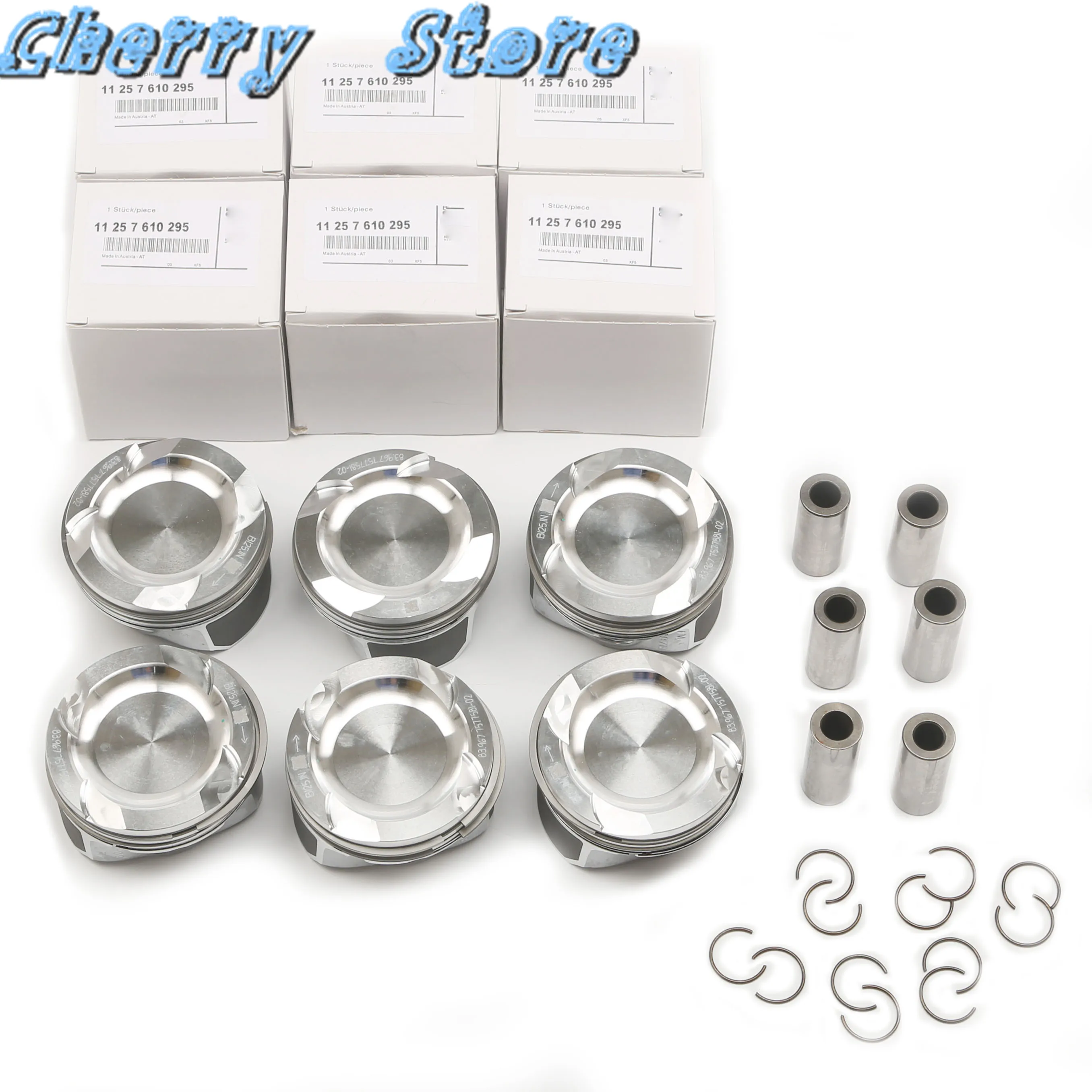 

New 6Pcs Pistons & Rings STD Φ 84MM 22MM For BMW E82 M Coupe E90 335i F02 740Li Z4 E89 sDrive35i X6 E71 xDrive35i N54B30 3.0T L6