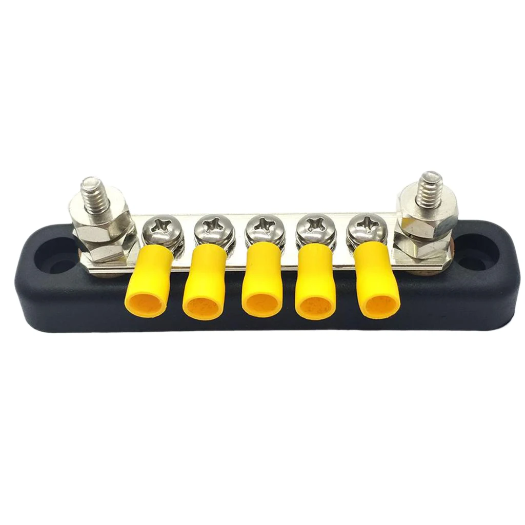 5 Way Terminal Bus Bar 150A DC 130A AC For Cars Trailers Yachts Ships 5 Way Terminal Bus Bar 150A DC 130A AC For Cars Trailers Yachts Ships