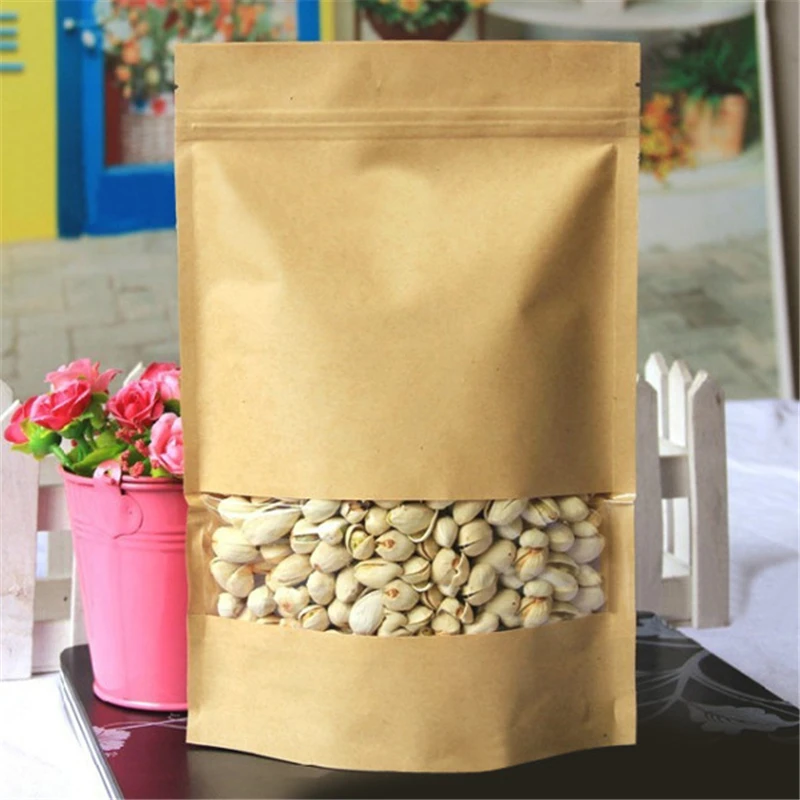 10pcs/Set 12x20 Thick Brown Kraft Paper Bags Saran Wrap for Tea Snack Gift Storage Zip Lock Sealable Foil Pouch with Window
10pcs/Set 12x20 Thick Brown Kraft Paper Bags Saran Wrap for Tea Snack Gift Storage Zip Lock Sealable Foil Pouch with Window