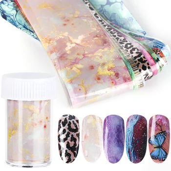 100x4cm Nail Foils Marble Series Butterfly Retro Leopard Design Nail Art Transfer Sticker Slider DIY Adhesive Manicure JI1575
100x4cm Nail Foils Marble Series Butterfly Retro Leopard Design Nail Art Transfer Sticker Slider DIY Adhesive Manicure JI1575