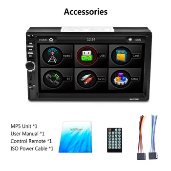 2Din 7inch Car MP5 HD Touch Screen Bluetooth FM RDS Radio Fast Charge with Rear View Camera Function Car Multimedia Player
2Din 7inch Car MP5 HD Touch Screen Bluetooth FM RDS Radio Fast Charge with Rear View Camera Function Car Multimedia Player