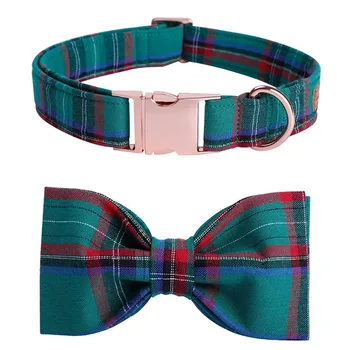 Plaid Dog Collar and Leash Set with Bowtie Soft and Cotton Fabric Collar Rose Gold Metal Buckle Adjustable pet accessories
Plaid Dog Collar and Leash Set with Bowtie Soft and Cotton Fabric Collar Rose Gold Metal Buckle Adjustable pet accessories