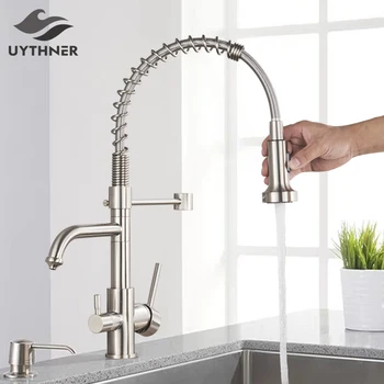 Chrome Waterfilter taps kitchen faucets Dual Handle Deck Mounted Mixer Tap 360 Degree rotation Water Purification Feature Crane
Chrome Waterfilter taps kitchen faucets Dual Handle Deck Mounted Mixer Tap 360 Degree rotation Water Purification Feature Crane
