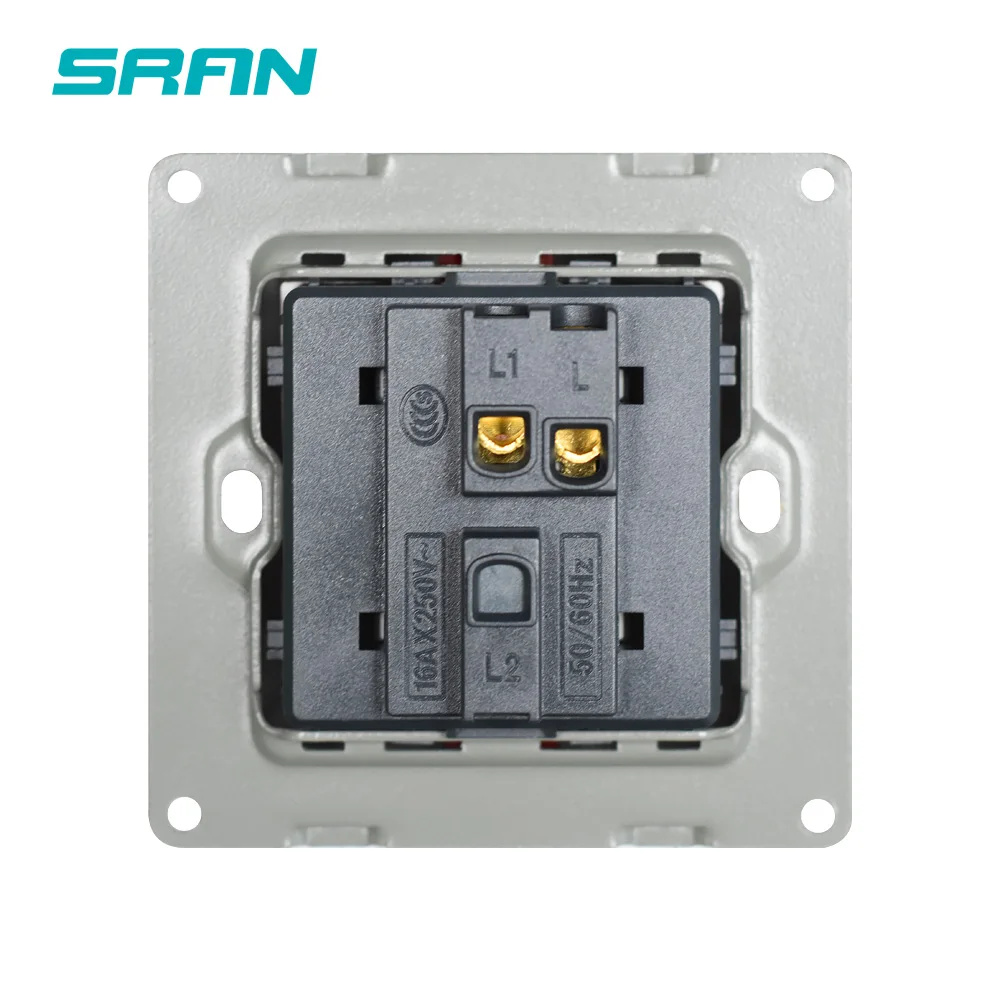 Настенный выключатель света SRAN 1 клавиша 1/2 канала 16 А 250 В огнестойкая панель из