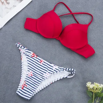 New Bikini Set Sexy Swimsuit 2019 Swimwear Printed Striped Bathing Suit Push Up May String Bathers Women Maillot
New Bikini Set Sexy Swimsuit 2019 Swimwear Printed Striped Bathing Suit Push Up May String Bathers Women Maillot