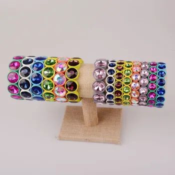 Handmade Multicolor Custom Painting Big Crystal Elastic Bracelet Enamel Stretch Glass Bangle Tile Bead Bracelet For Women
Handmade Multicolor Custom Painting Big Crystal Elastic Bracelet Enamel Stretch Glass Bangle Tile Bead Bracelet For Women