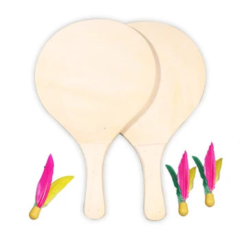 1 Pair Beach Ball Paddles / Rackets Wooden Badminton Tennis Bat Backyard Home Outdoor Exercise Game
1 Pair Beach Ball Paddles / Rackets Wooden Badminton Tennis Bat Backyard Home Outdoor Exercise Game