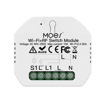 90-250V WiFi RF433 Smart Relay Switch Module 1 Gang 1/2 Way Hidden Switch Module for Tuya App Work with Alexa Google Home
90-250V WiFi RF433 Smart Relay Switch Module 1 Gang 1/2 Way Hidden Switch Module for Tuya App Work with Alexa Google Home