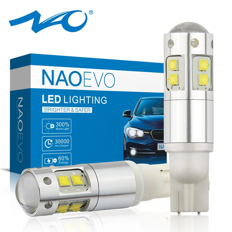 NAO W5W LED T10 3W 12V 1000LM High Quality Car LED Lamp for 5W5 Auto Clearance Light Super Bright 6000K 194 White Amber 168 Blub
NAO W5W LED T10 3W 12V 1000LM High Quality Car LED Lamp for 5W5 Auto Clearance Light Super Bright 6000K 194 White Amber 168 Blub