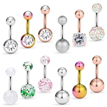 8 Pcs-12 Pcs 14G Short Belly Button Rings 6mm 1/4 Inch Surgical Stainless Steel Navel Ring Earrings Jewelry for Women Men
8 Pcs-12 Pcs 14G Short Belly Button Rings 6mm 1/4 Inch Surgical Stainless Steel Navel Ring Earrings Jewelry for Women Men