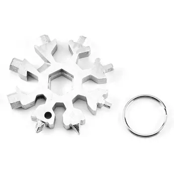 18 in 1 Multi-function Snowflake Tool Card Portable Outdoor Bicycle Repair Bottle Opener With Keychain
18 in 1 Multi-function Snowflake Tool Card Portable Outdoor Bicycle Repair Bottle Opener With Keychain