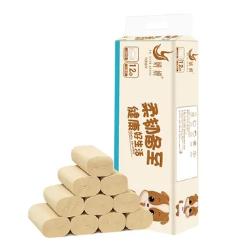 12roll Wood Color Toilet Paper Soft Skin-friendly Thick Design High Density Toilet Tissue Household Four Ply Paper Towels z2
12roll Wood Color Toilet Paper Soft Skin-friendly Thick Design High Density Toilet Tissue Household Four Ply Paper Towels z2
