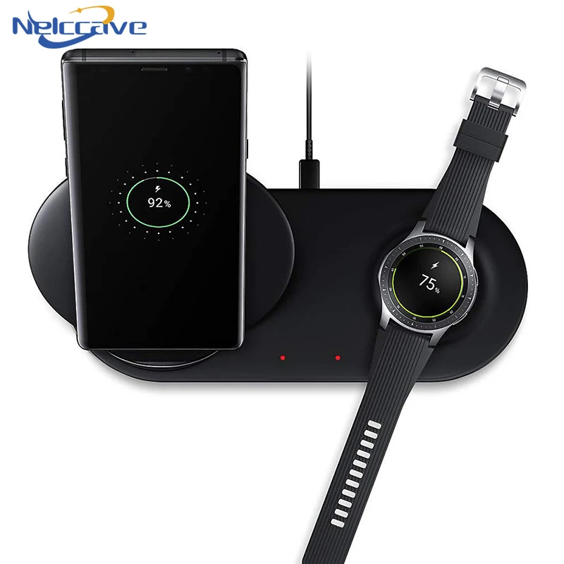 2 in 1 Quick Qi Wireless Charger Stand For Samsung Galaxy S10 Plus S9 S8 Note 10 Pro 9 8 Fast Charging For Samsung Gear S2 S3 S4
2 in 1 Quick Qi Wireless Charger Stand For Samsung Galaxy S10 Plus S9 S8 Note 10 Pro 9 8 Fast Charging For Samsung Gear S2 S3 S4