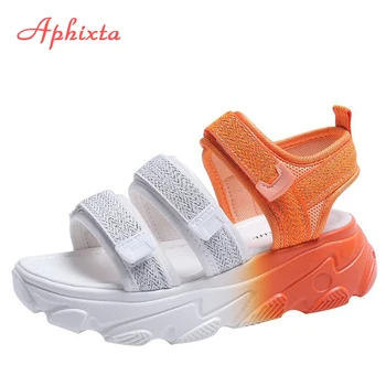 Aphixta Discolor Designers Hook & Loop Sandals For Women Chunky Sports Sexy Hollow Out Open Toe Platform Summer Beach Shoes
Aphixta Discolor Designers Hook & Loop Sandals For Women Chunky Sports Sexy Hollow Out Open Toe Platform Summer Beach Shoes