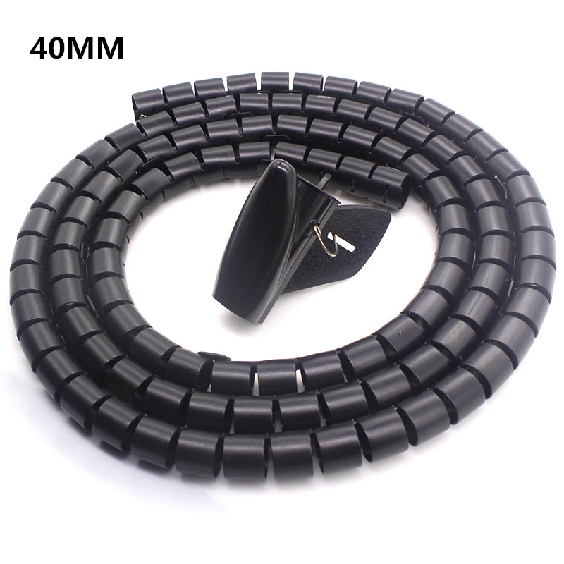 40mm Large Size Flexible Spiral Tube Cable Organizer Wire Wrap Cord Protector Wire Storage Pipe Cable Winder 2M/3M
40mm Large Size Flexible Spiral Tube Cable Organizer Wire Wrap Cord Protector Wire Storage Pipe Cable Winder 2M/3M