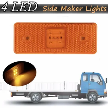 2pcs 24V 4 LED Truck Side Marker Light Indicator Lamp For Trailer Lorry Bus 4-LEDs ABS Waterproof New
2pcs 24V 4 LED Truck Side Marker Light Indicator Lamp For Trailer Lorry Bus 4-LEDs ABS Waterproof New