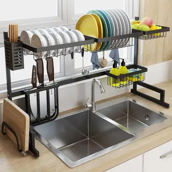 Stable Stainless Steel Kitchen Rack Sink Dish Rack Drain Dish Rack Kitchen Utensils Storage Supplies Bearing 40kg
Stable Stainless Steel Kitchen Rack Sink Dish Rack Drain Dish Rack Kitchen Utensils Storage Supplies Bearing 40kg