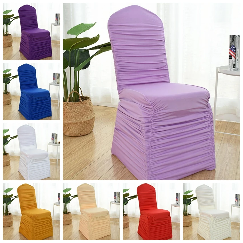 Wedding Chair Cover Spandex Ruffled Ruched Universal Lycra Pleated For Hotel Banquet Birthday Party Decoration Luxury Pattern
Wedding Chair Cover Spandex Ruffled Ruched Universal Lycra Pleated For Hotel Banquet Birthday Party Decoration Luxury Pattern