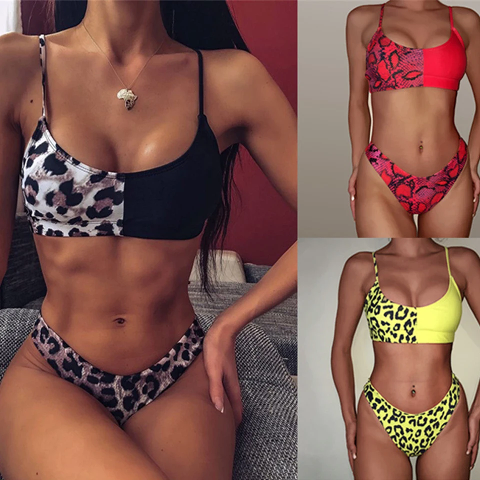 Sexy Bikini 2020 Swimwear Women Patchwork Swimsuit Leopard Printed Bikini Set Bandeau Women Swimsuits Bathing Suit Women Biquini
Sexy Bikini 2020 Swimwear Women Patchwork Swimsuit Leopard Printed Bikini Set Bandeau Women Swimsuits Bathing Suit Women Biquini
