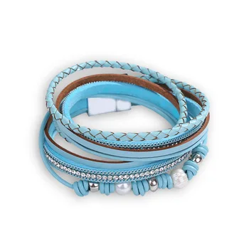 BG-3 Popular freshwater pearl bracelet, magnet buckle bracelet, double circle, multi-layer cow leather bracelet, women
BG-3 Popular freshwater pearl bracelet, magnet buckle bracelet, double circle, multi-layer cow leather bracelet, women