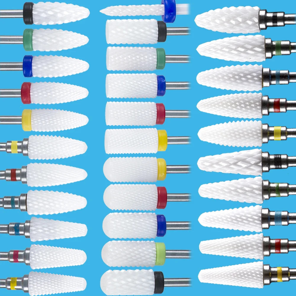 2 шт. керамический фреза для ногтей маникюр Педикюр фрезы сверла биты аксессуары