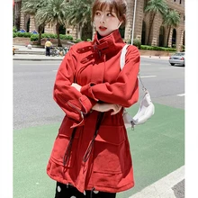 Autumn winter Fashion Jacket Women Coat Denim patchwork windbreaker Loose Casual High quality female Long jacket 2020 HOT 
Autumn winter Fashion Jacket Women Coat Denim patchwork windbreaker Loose Casual High quality female Long jacket 2020 HOT