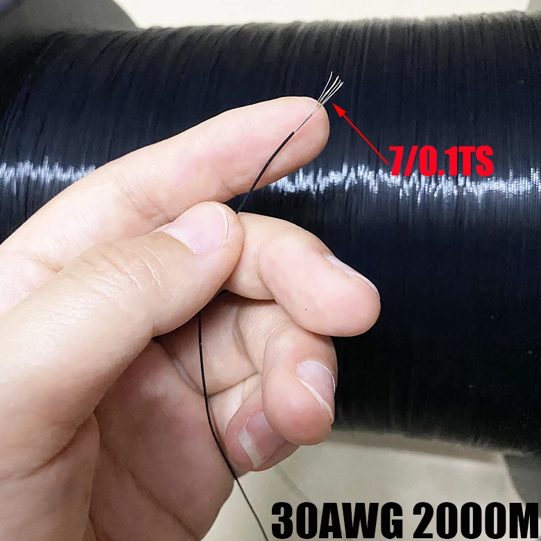 Description Picture 4 of item30AWG Mounting Wire Ultra-fine Special Fine Cable Black Grey Red FEP High Temperature Multi-strand Electronic Wire