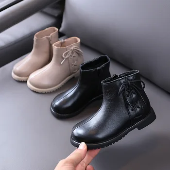Girls genuine leather Martin Boots Solid Color boys cowhide shoes Children Warm Boot Soft Boot zipper Kids Sneakers outdoor 2020
Girls genuine leather Martin Boots Solid Color boys cowhide shoes Children Warm Boot Soft Boot zipper Kids Sneakers outdoor 2020