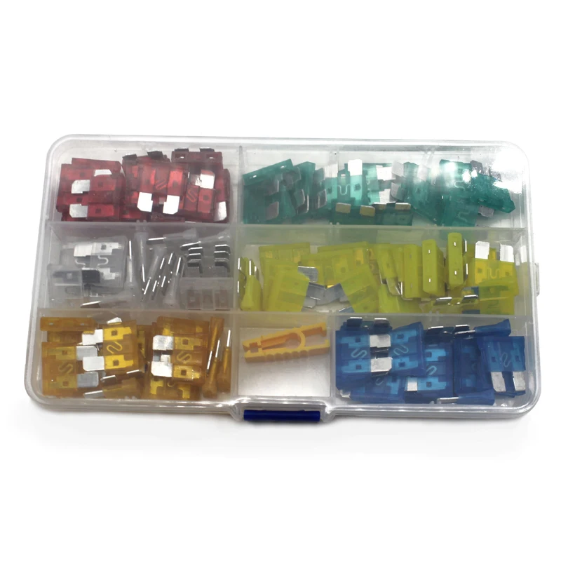120pcs Medium Car Blade Fuses 2A 3A 5A 7.5A 10A 15A 20A 25A 30A 40A + Clip Amp with Plastic Box Assortment Auto Blade Fuse SUV
120pcs Medium Car Blade Fuses 2A 3A 5A 7.5A 10A 15A 20A 25A 30A 40A + Clip Amp with Plastic Box Assortment Auto Blade Fuse SUV