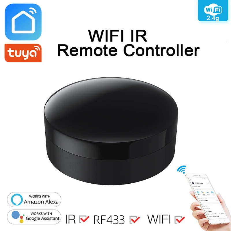 

Tuya Smart Life WiFi IR Infrared Universal Remote Controller for Projector TV Air Conditioner,IR RF433 Remotes Hub,Voice Control
