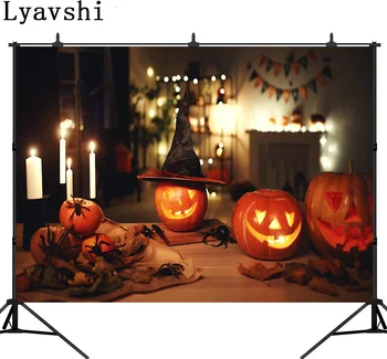 Lyavshi Halloween Dark interior of the house decorated for pumpkins webs and spiders photography studio background
Lyavshi Halloween Dark interior of the house decorated for pumpkins webs and spiders photography studio background
