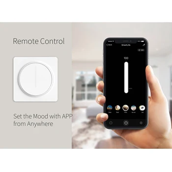 WIFI Dimmer Switch Smart WLAN Touch Light Switch With Timer Function Compatible With Alexa / Google Home Voice & Remote Control
WIFI Dimmer Switch Smart WLAN Touch Light Switch With Timer Function Compatible With Alexa / Google Home Voice & Remote Control