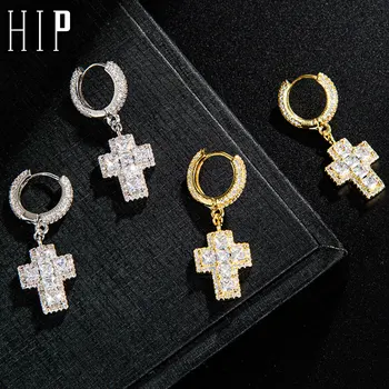 Hip Hop 1Pair Iced Out Baguette Zircon Cross Drop Dangle Hinged Stud Earring Hip Hop Rock For Men Jewelry
Hip Hop 1Pair Iced Out Baguette Zircon Cross Drop Dangle Hinged Stud Earring Hip Hop Rock For Men Jewelry
