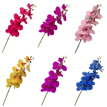 4p Artificial Good Quality Butterfly Orchid Flowers 9 heads Real Touch Moth Phalaenopsis Orchids 40" for Home Floral Decoration
4p Artificial Good Quality Butterfly Orchid Flowers 9 heads Real Touch Moth Phalaenopsis Orchids 40" for Home Floral Decoration