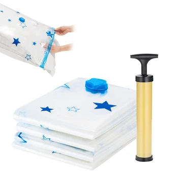 4pcs Vacuum Bag Saving Space Seal Bags for Clothes Vacuum Storage Bags Suction Bags With 1pcs Hand Suction Pump 
4pcs Vacuum Bag Saving Space Seal Bags for Clothes Vacuum Storage Bags Suction Bags With 1pcs Hand Suction Pump