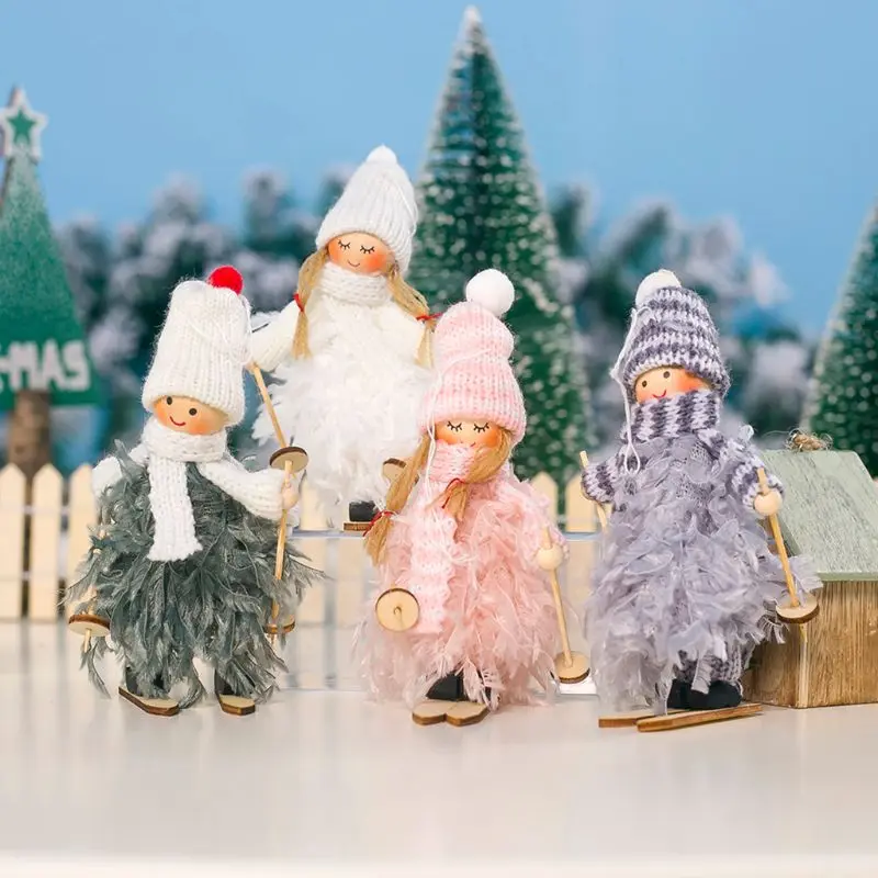 cute feather angel doll girl pendant christmas tree hanging