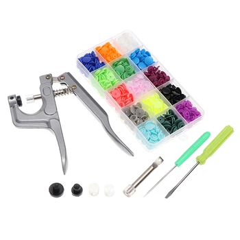 150pcs T5 Punching Tool Round Snaps Poppers Button Fasteners Resin Cover Button Garment Accessories for Clothes Clips with Plier
150pcs T5 Punching Tool Round Snaps Poppers Button Fasteners Resin Cover Button Garment Accessories for Clothes Clips with Plier