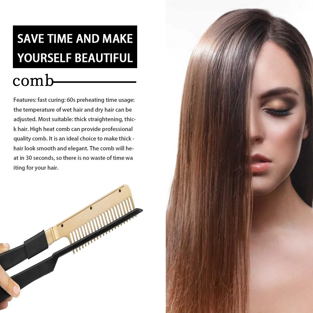 Hair Straightener Hot Heating Hair Straight Styler 30s Fast Heating Flat Wet Dry Use Brush Comb Corrugation Portable Hair Tools
Hair Straightener Hot Heating Hair Straight Styler 30s Fast Heating Flat Wet Dry Use Brush Comb Corrugation Portable Hair Tools