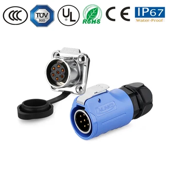 Waterproof Connector Cable Conductor, Public Plug, Female Socket M20 7 Pin led Lamp/Electronic Equipment/Power Control Connector
Waterproof Connector Cable Conductor, Public Plug, Female Socket M20 7 Pin led Lamp/Electronic Equipment/Power Control Connector