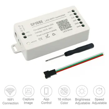 SP108E LED Wifi Magic Controller WS2812B WS2813 Etc LED Strip Module Light Smart APP Wireless Control IOS 10/Android 4.4 DC5-24V
SP108E LED Wifi Magic Controller WS2812B WS2813 Etc LED Strip Module Light Smart APP Wireless Control IOS 10/Android 4.4 DC5-24V