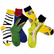 Calcetines creativos de alta calidad de moda Harajuku Kawaii Happy Socks mujeres leche comida pintura Animal estampado calcetines divertidos Soc lindo()