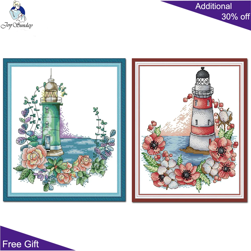 Joy Sunday Rose Poppy Lighthouse Cross Stitch FA051 FA052 14CT 11CT Counted and Stamped Home Decor Lighthouse Cross Stitch kits
Joy Sunday Rose Poppy Lighthouse Cross Stitch FA051 FA052 14CT 11CT Counted and Stamped Home Decor Lighthouse Cross Stitch kits