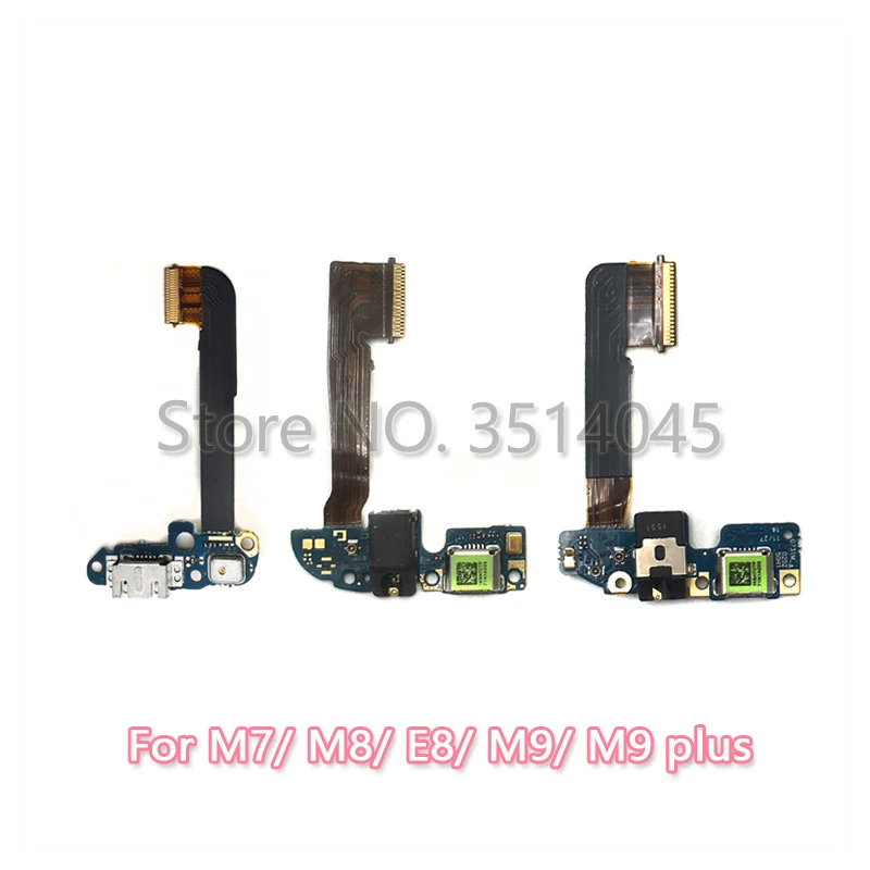 

5pcs/lot USB micro charging port dock connector Flex Cable For HTC One M7 M8 E8 M9 Plus M9+ charger board With microphone